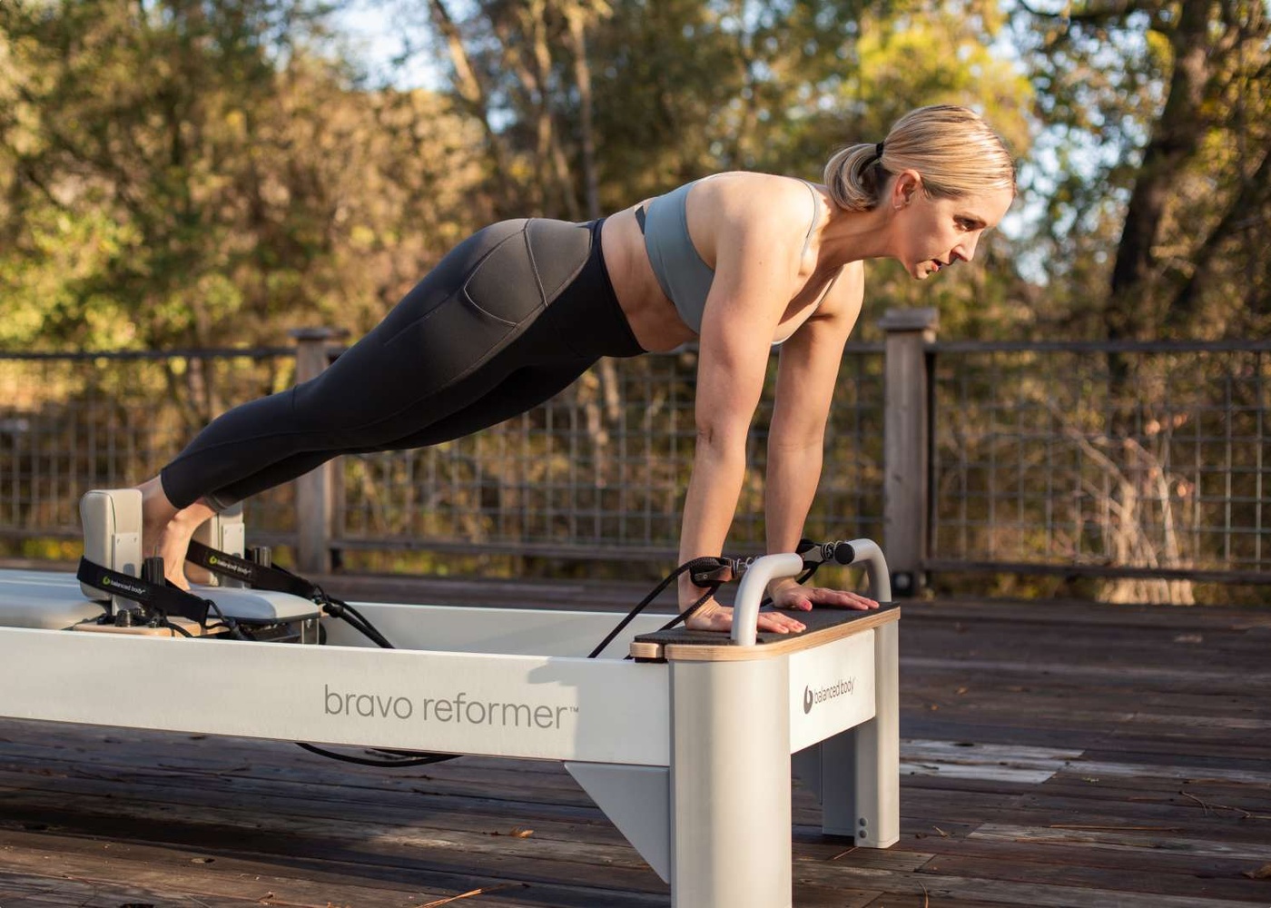 plank on the bravo reformer
