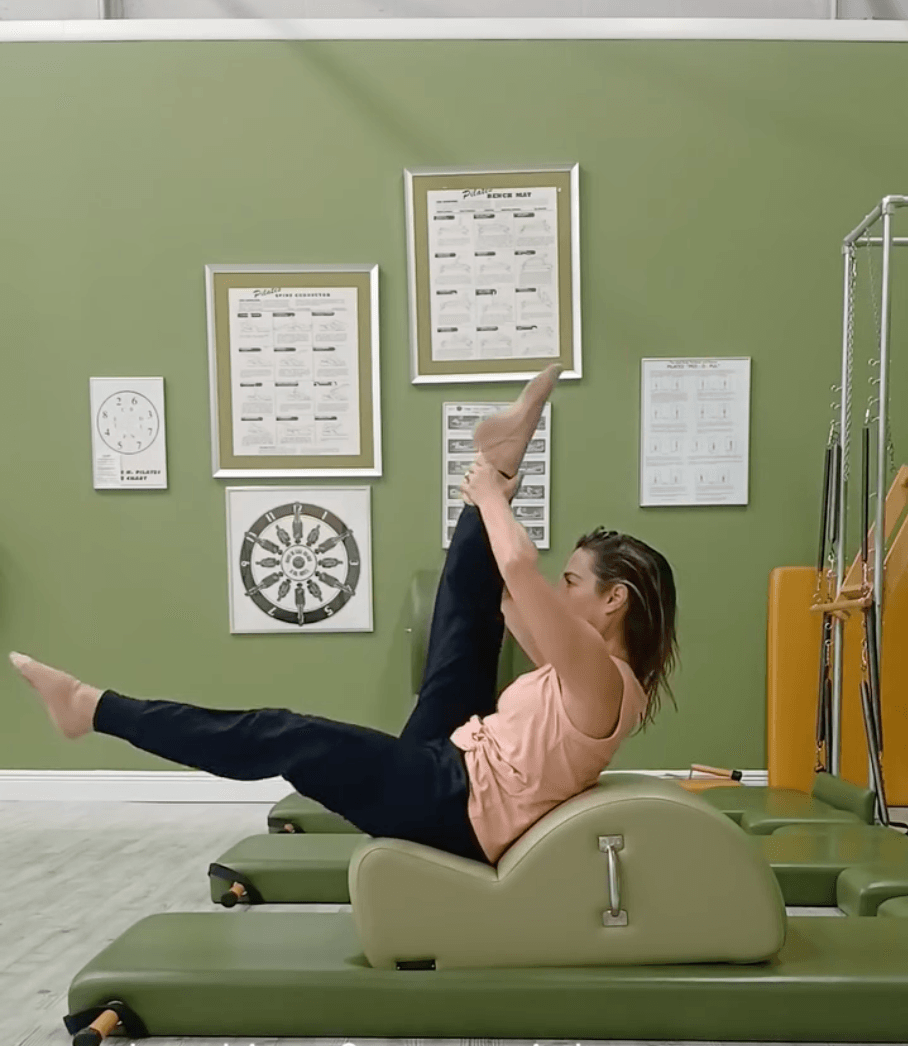 Contrology High Mat in Olive Green and Contrology Spine Corrector in Sage