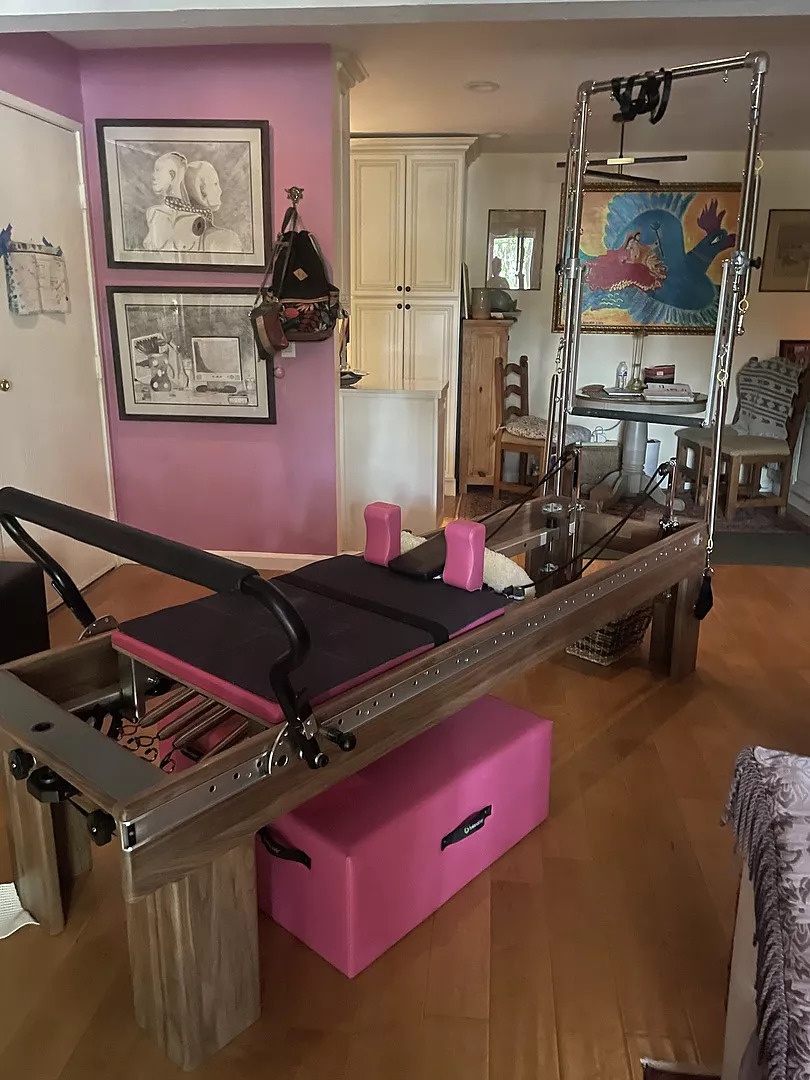 Studio Reformer in Rosalee Upholstery & Walnut Wood